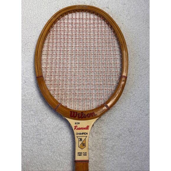 Vintage Wilson Ken Rosewall Champion Wood Wooden Tennis Racquet/Racket - Picture 10 of 15